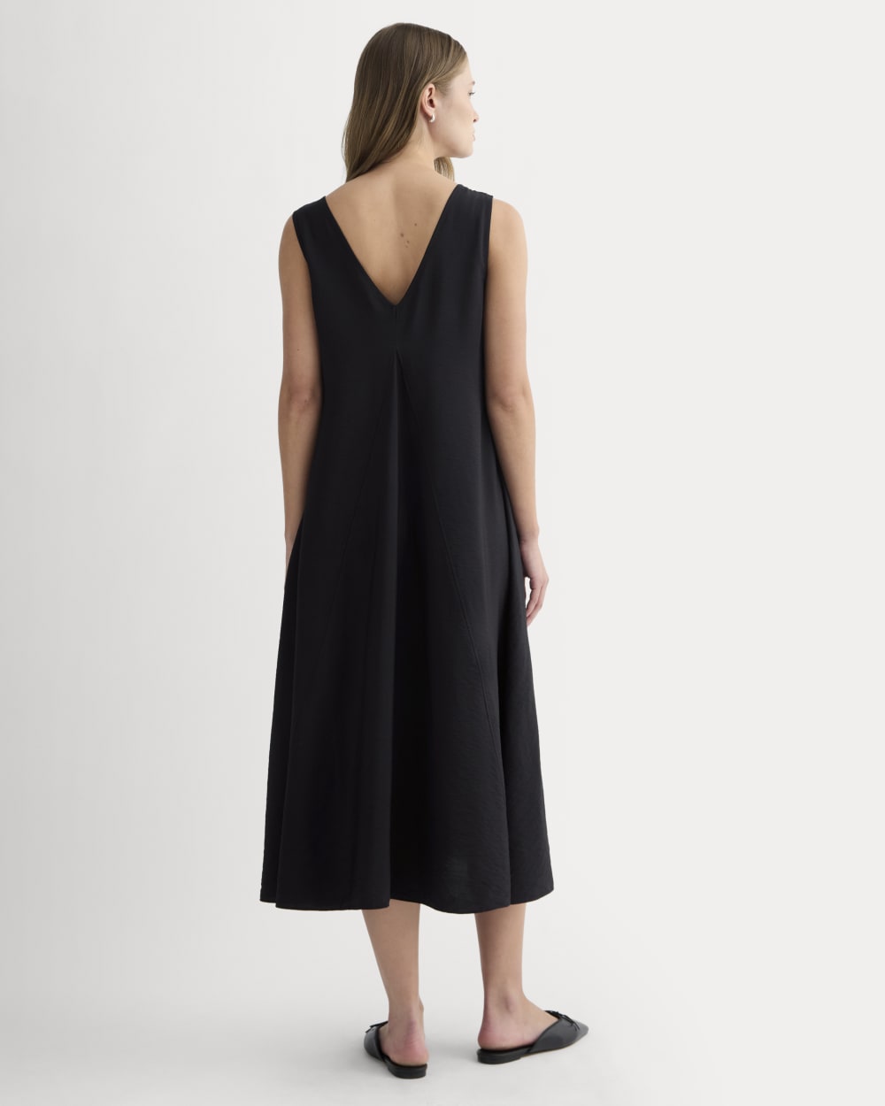 The V-Neck Dress in SoftLuxe | Black - Image 4