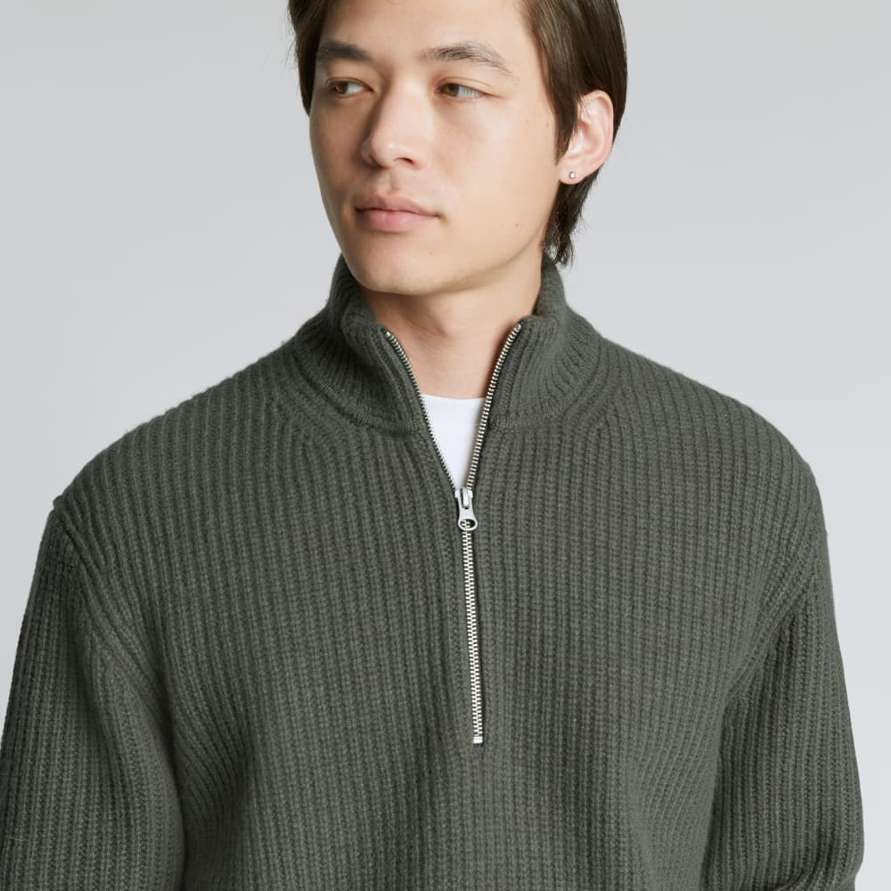 The Felted Merino Half-Zip Sweater | Kambaba - Image 4