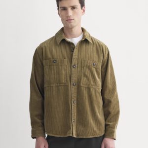 Wide Wale Corduroy Shirt | Aged Brass