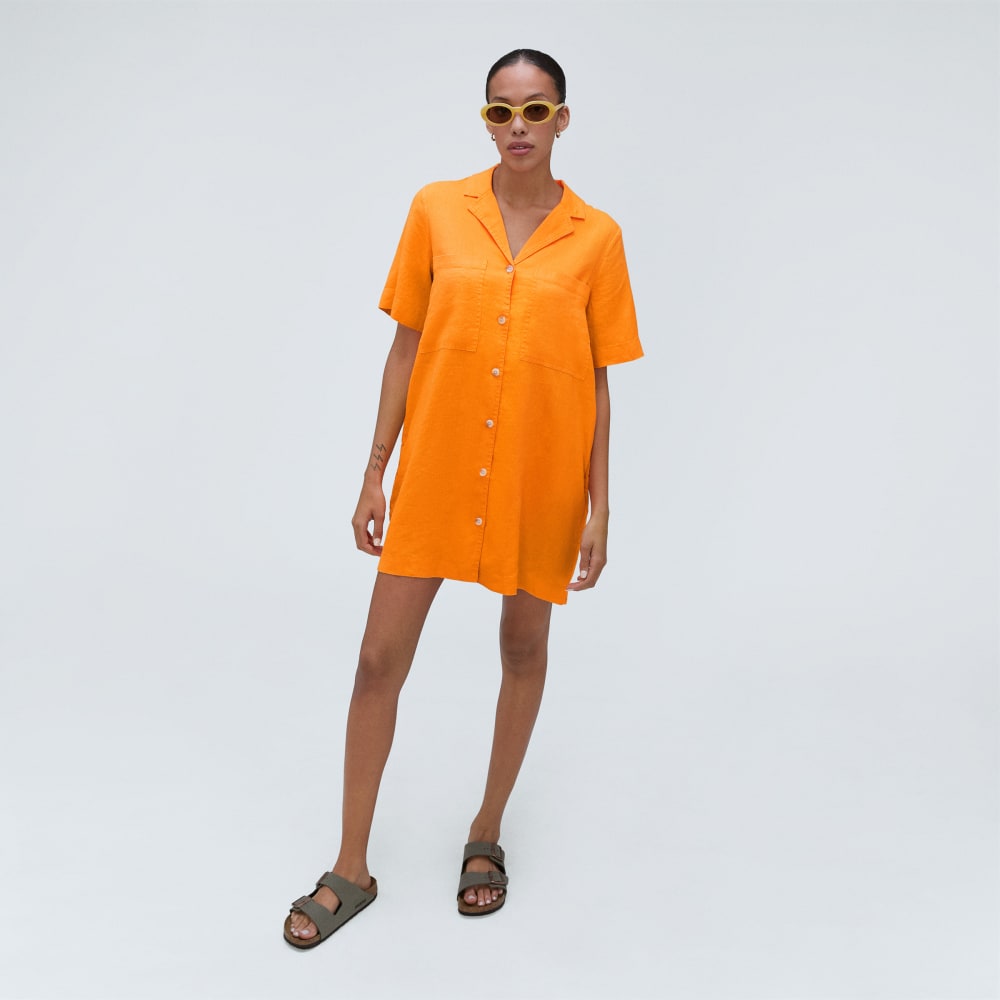The Linen Workwear Dress | Turmeric - Image 6