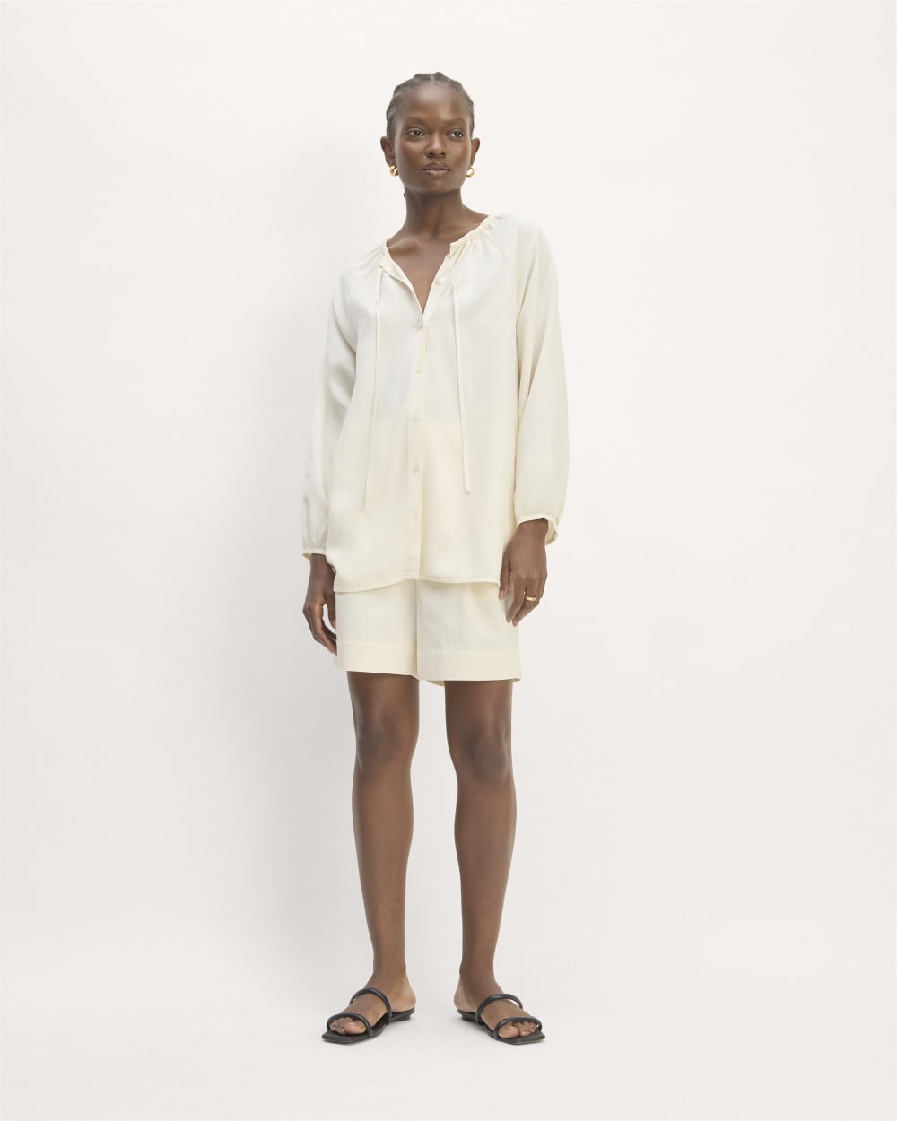 The Gathered Shirt in Butterlite | Bone - Image 3