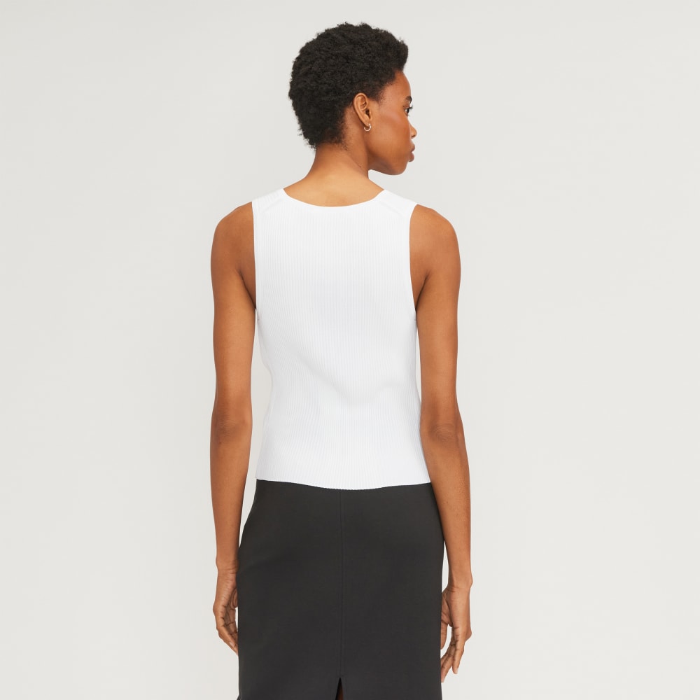 The Ribbed Cutaway Tank | White - Image 3