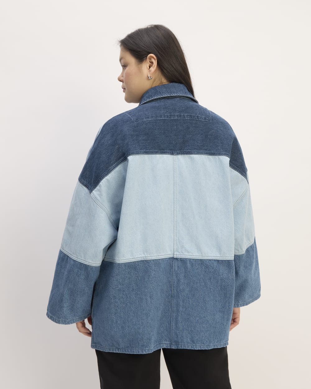 The Everlane x Marques' Almeida Denim Patchwork Jacket | Diamond Blue - Image 6