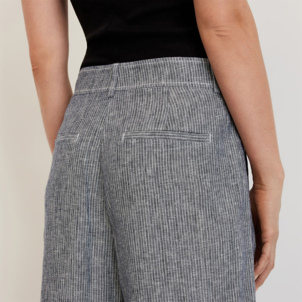The Linen Way-High® Drape Pant | Canvas Tan / Navy - Image 4