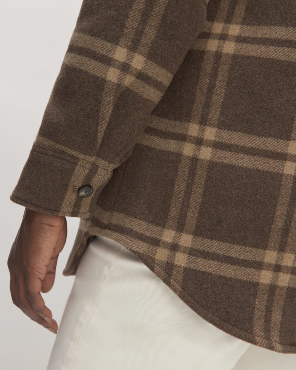 The Italian ReWool? Oversized Shirt Jacket | Brown / Camel - Image 5