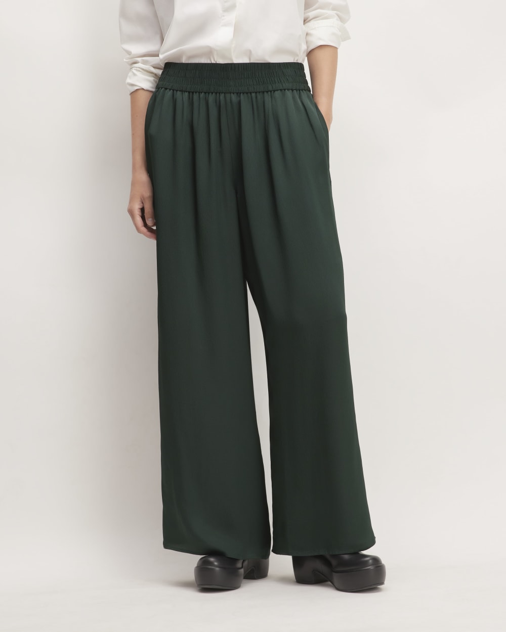 The Satin Pull-On Pant | Scarab - Image 3