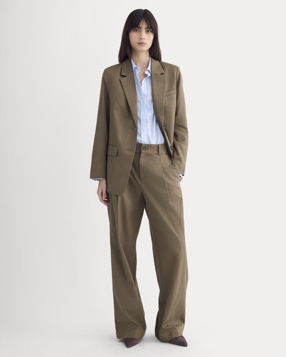 The Oversized Blazer in Buttersmooth | Deep Taupe - Image 3