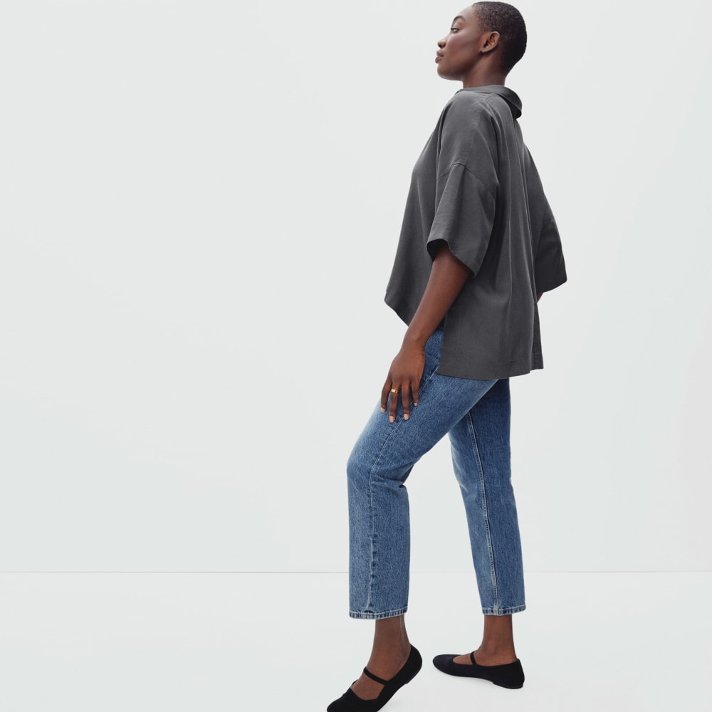 The Drapey Square Shirt | Slate Grey - Image 8