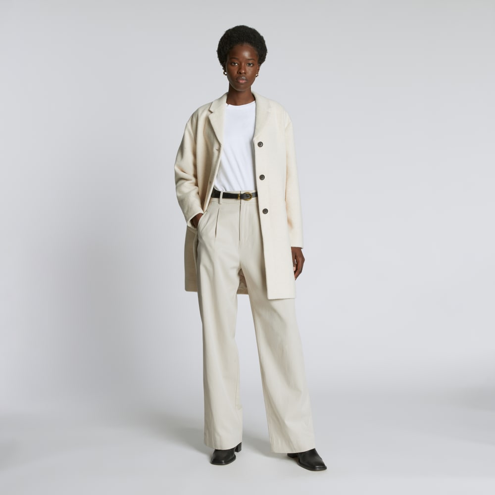 The Italian ReWool? Cocoon Coat | Cream - Image 8