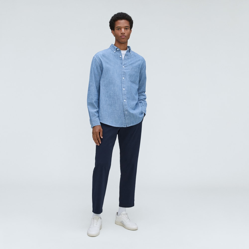 The Relaxed Organic Chambray Shirt | Ivy Blue ReChambray - Image 6