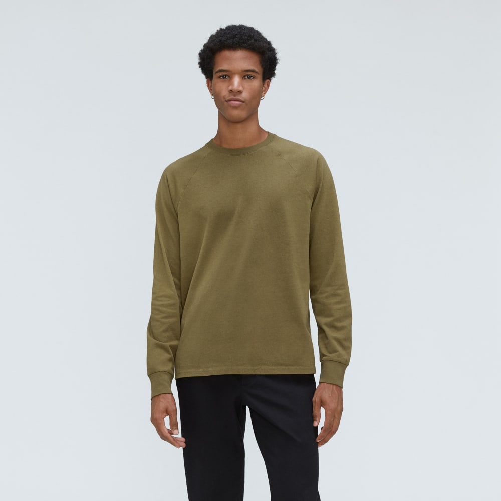 The Premium-Weight Long-Sleeve Crew | Uniform | Olive