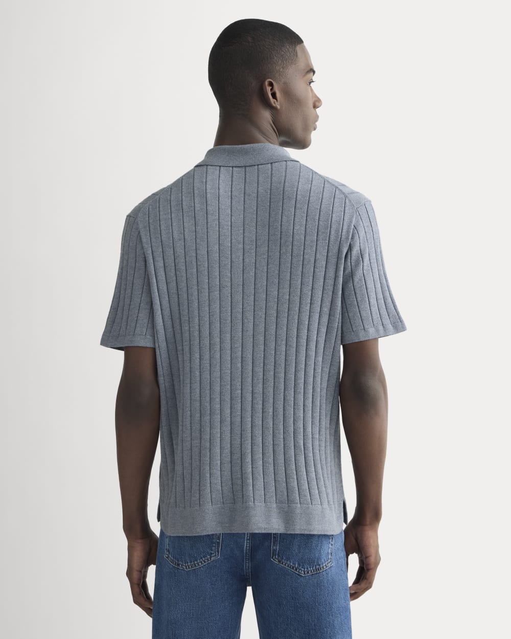 The No-Sweat Button-Down Polo | Heather Sage Blue - Image 5