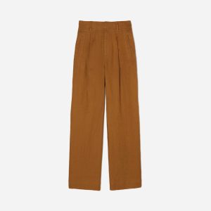 The Linen Way-High® Drape Pant  | Tawny Brown