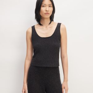 The Cozy-Stretch Tank | Charcoal
