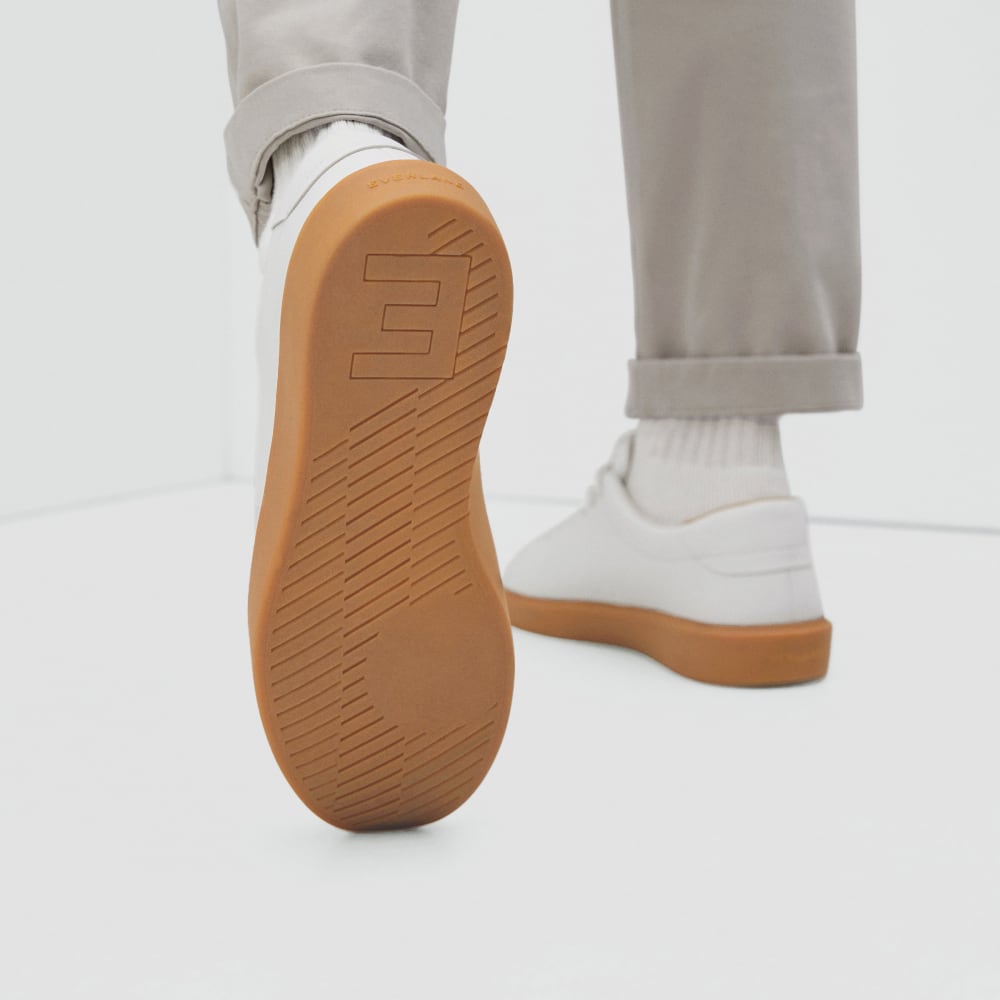 The ReLeather® Tennis Shoe | White / Gum Sole - Image 5