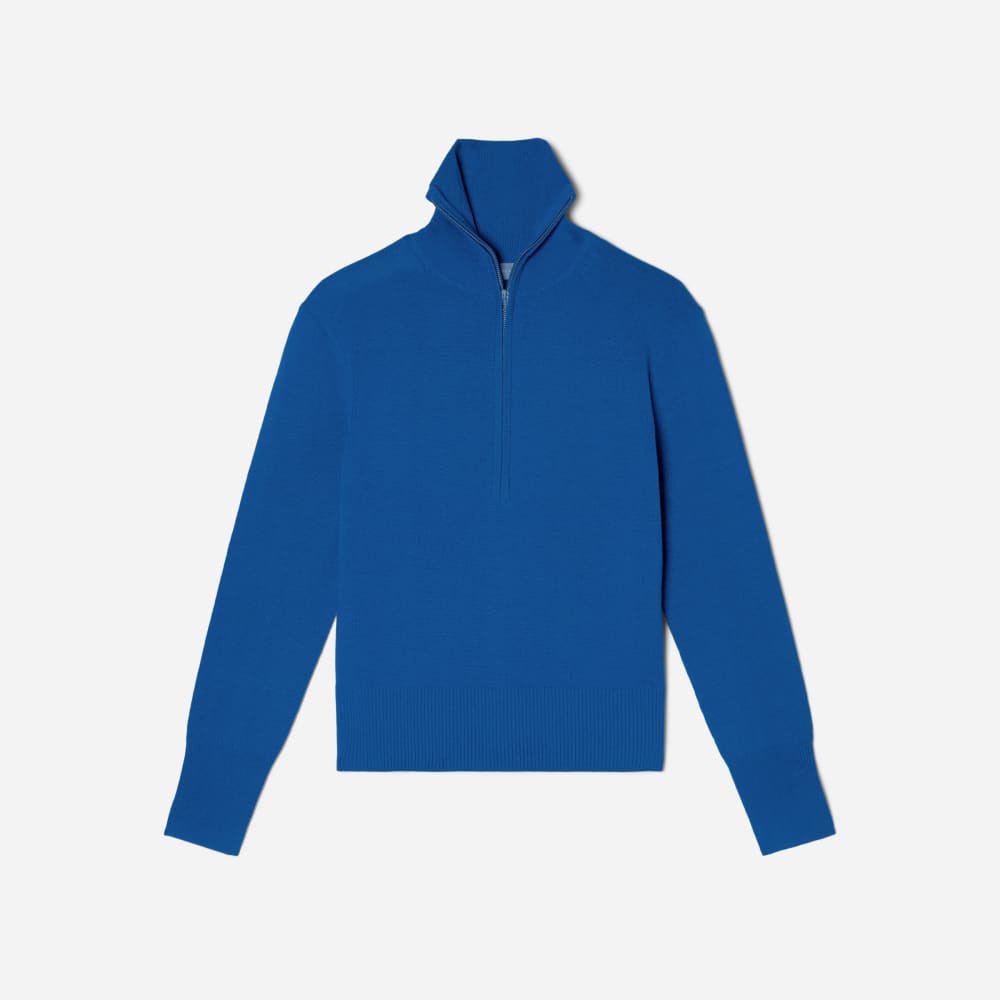 The Luxe Merino Half-Zip Sweater | Lapis Blue - Image 2