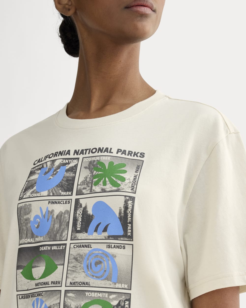 The Everlane x Parks Project Essential Organic Crew | Forged Iron / Birch / Granada Sky Blue / Green - Image 8