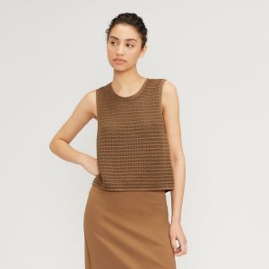 The Crochet Knit Cami | Toasted Coconut