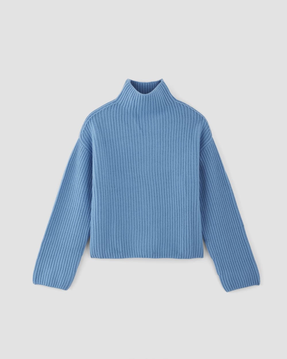 The Felted Merino Funnel-Neck Pullover | Heritage Blue - Image 2