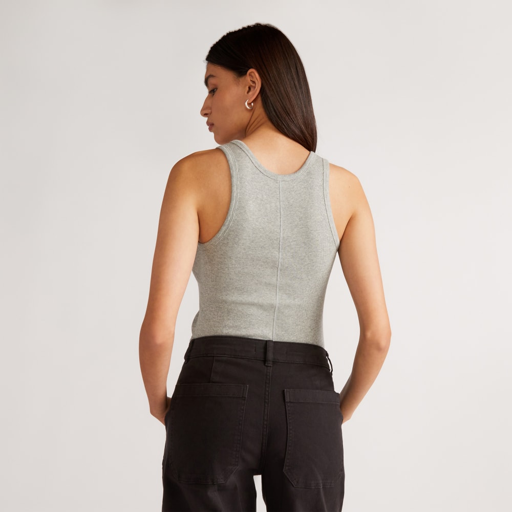 The Luxe Rib Tank | Heathered Grey - Image 3