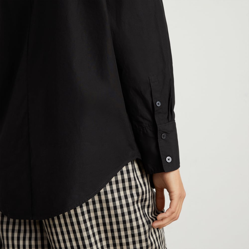 The Oversized Poplin Shirt | Black - Image 8