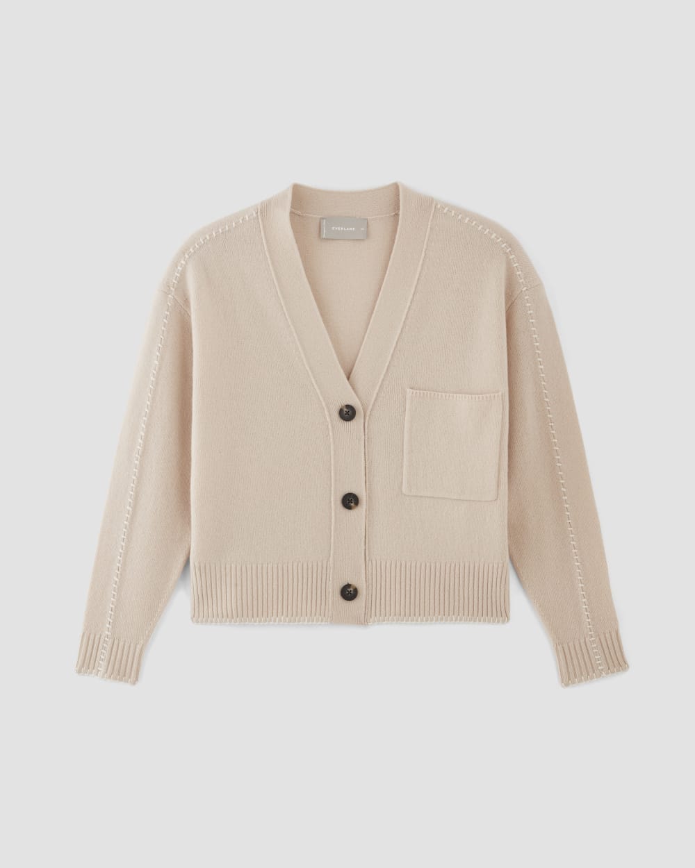 The Good Merino Wool Cardigan | Buttermilk / White - Image 2