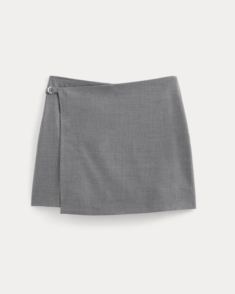 Wrap Mini Skort in Tailor Twill | Heather Graphite - Image 2