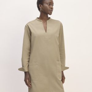 The Long-Sleeve Utility Mini Dress | Trench Coat Khaki