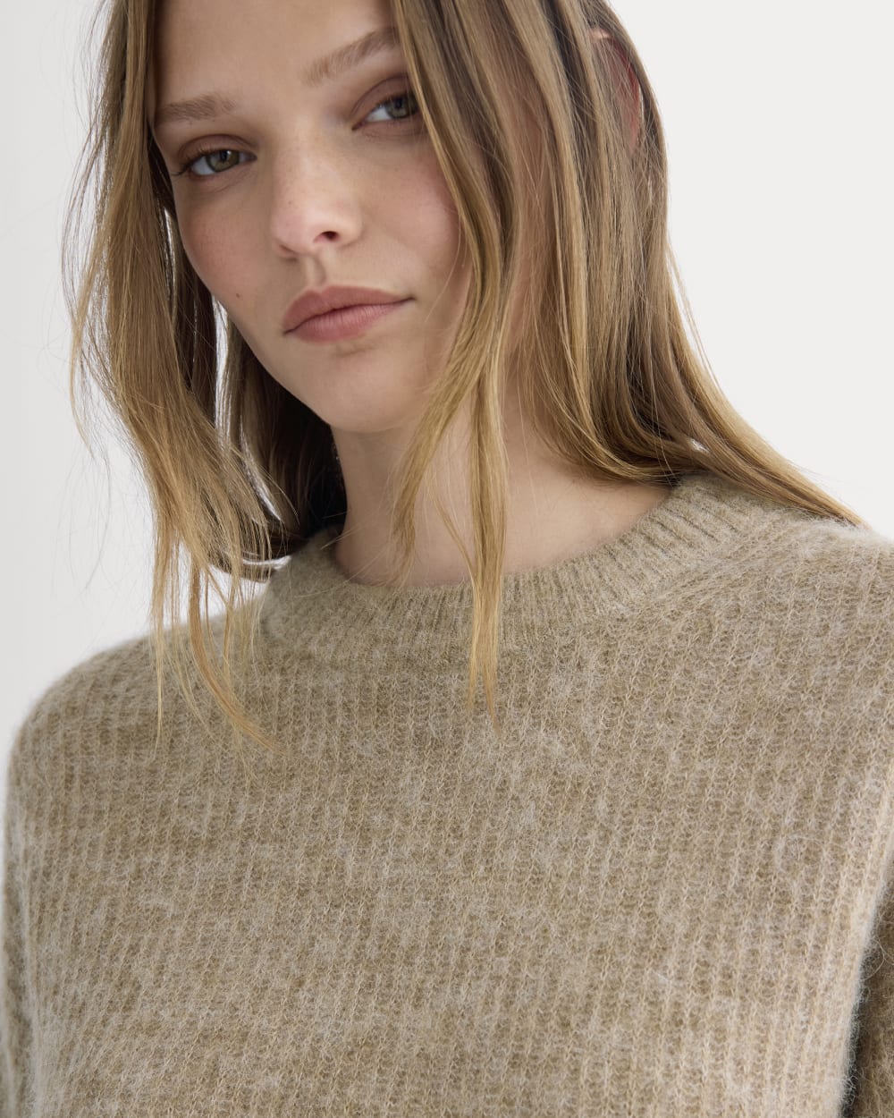 The Cocoon Crew in Alpaca | Dark Heathered Camel - Image 4