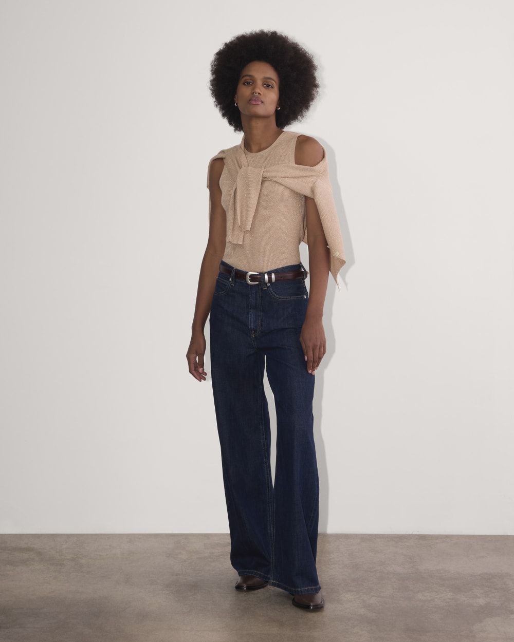 The Tank in Lurex Merino | Rose Gold - Image 3