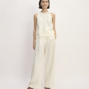 The Linen Way-High® Drape Pant | Bone