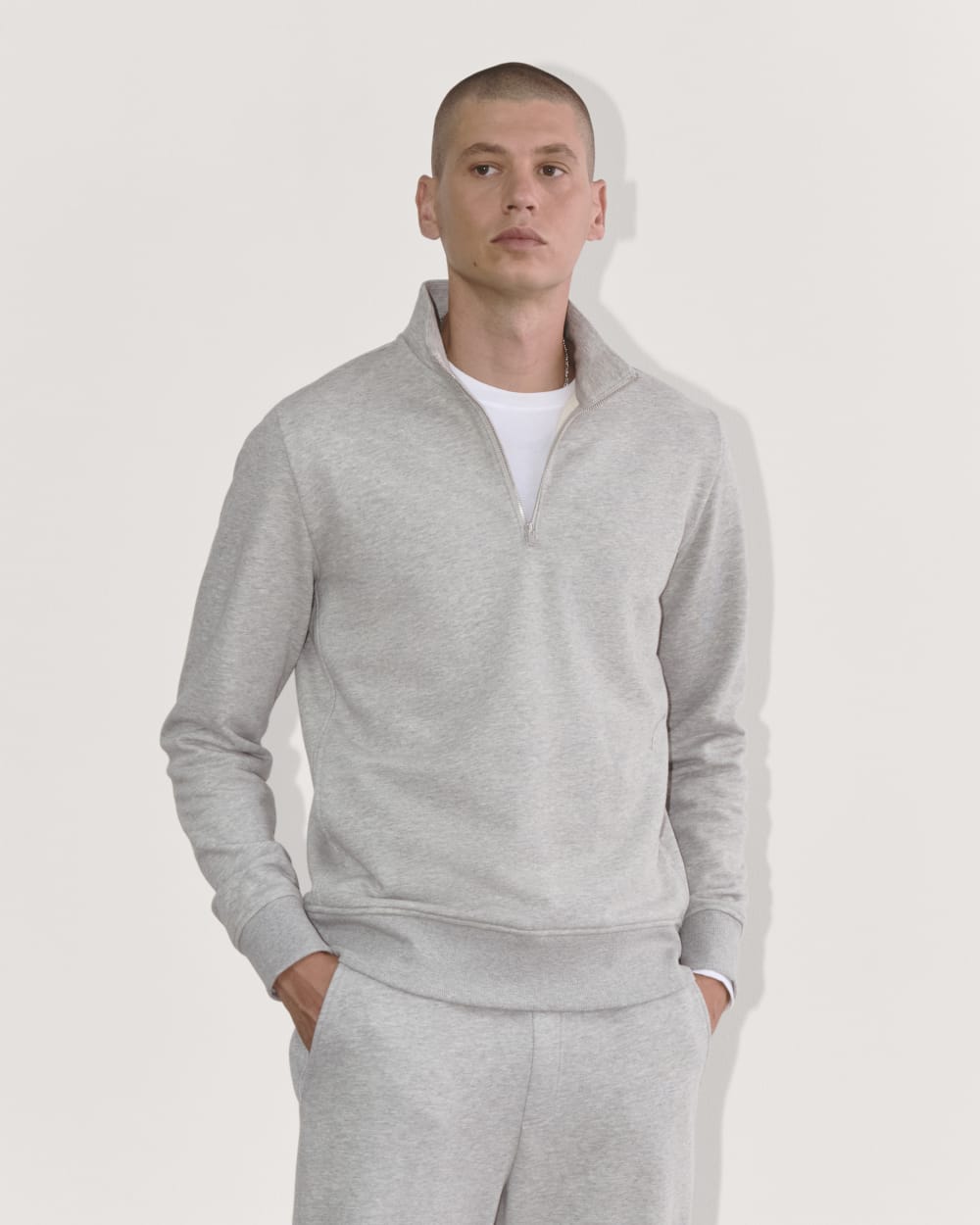 The Off-Duty Terry Quarter-Zip | Heathered Grey