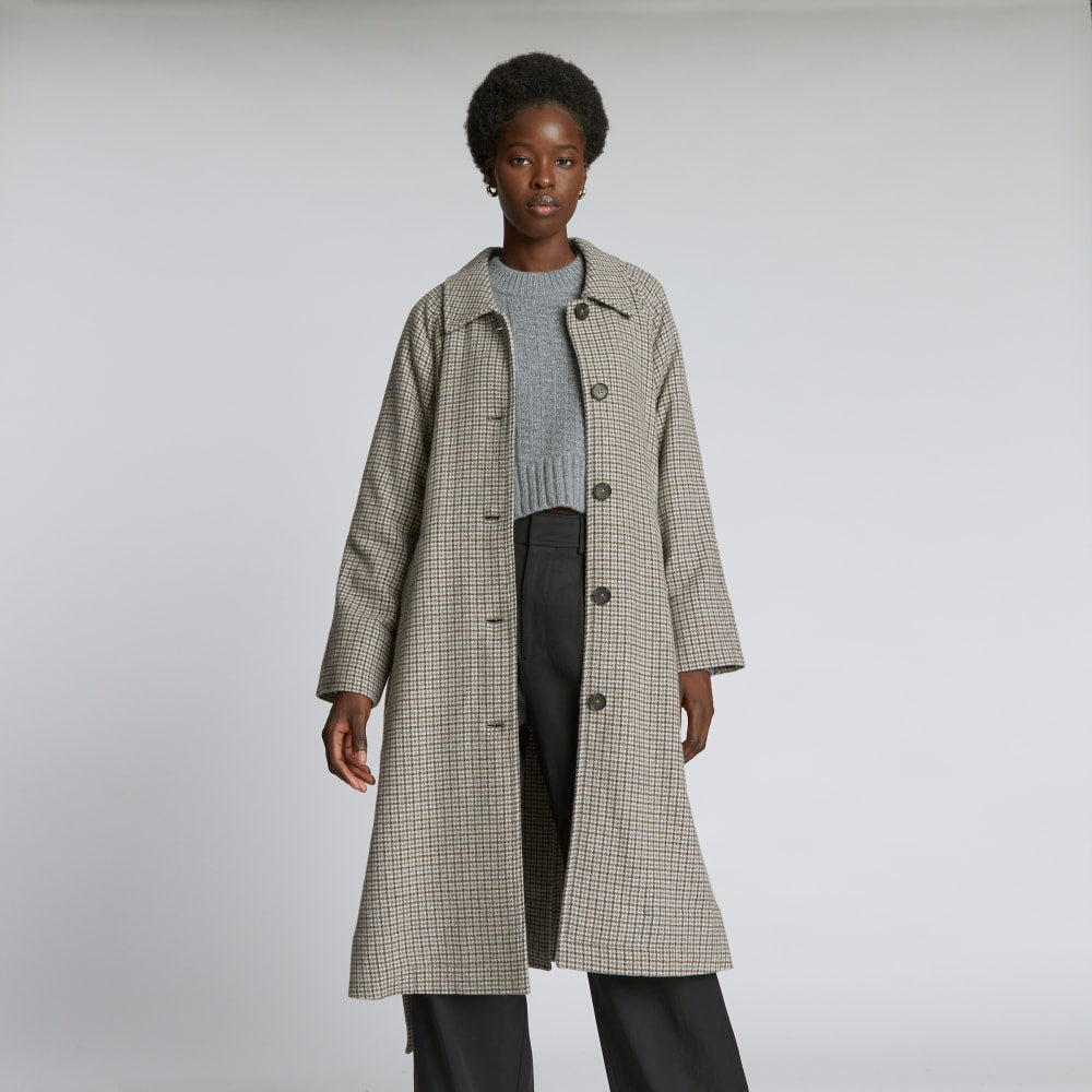 The Italian ReWool? Trench | Pewter Houndstooth - Image 6