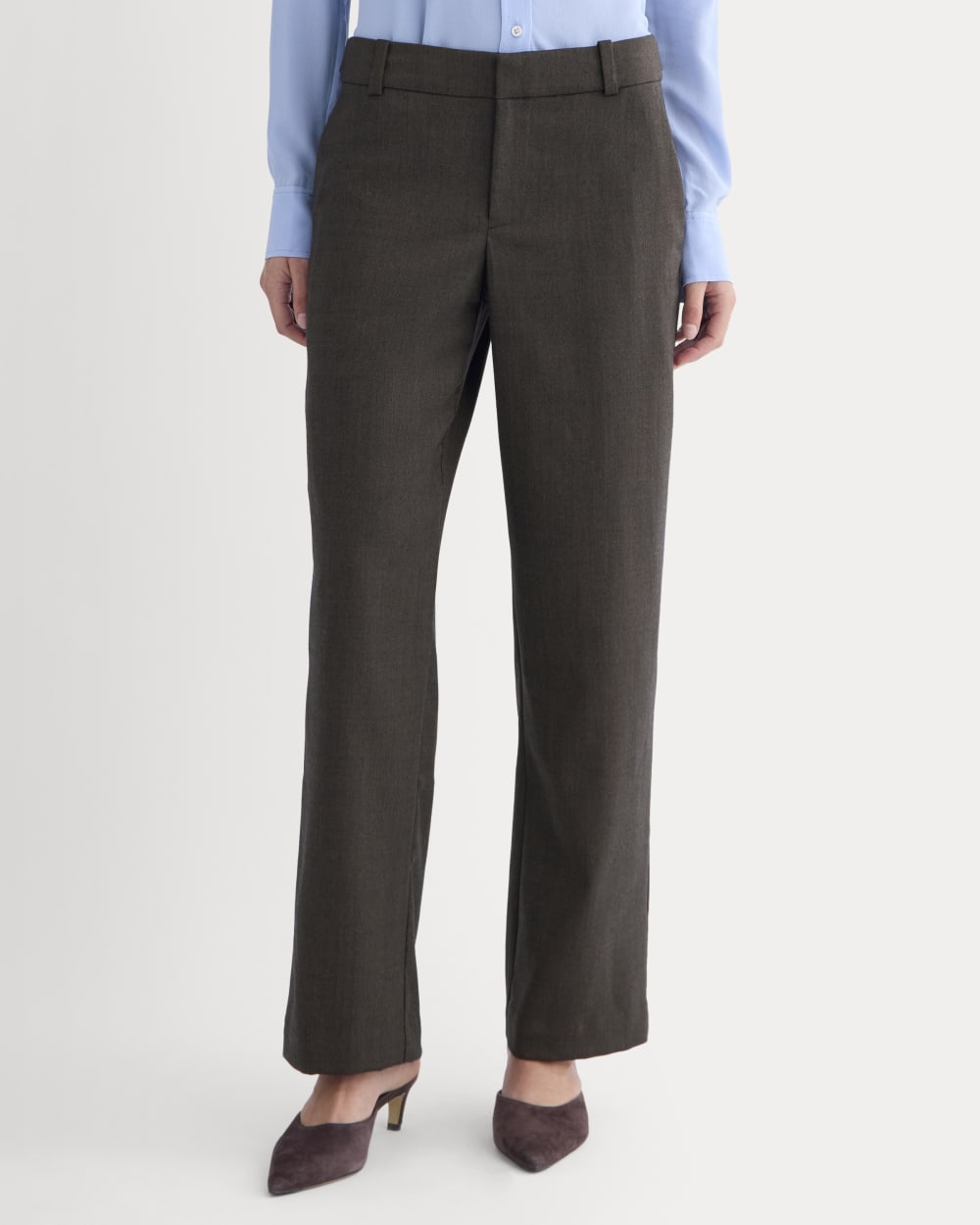 Straight-Leg Trouser in Tailor Twill | Heathered Fudge - Image 3
