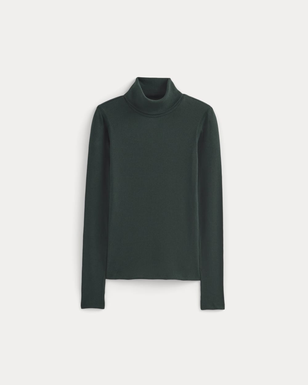 The Luxe Rib Turtleneck | Heathered Dark Sea - Image 2