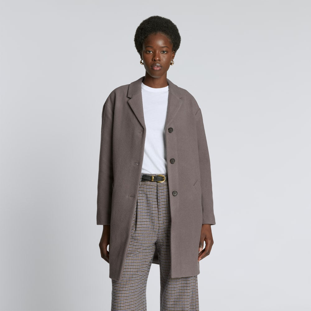 The Italian ReWool? Cocoon Coat | Taupe Grey