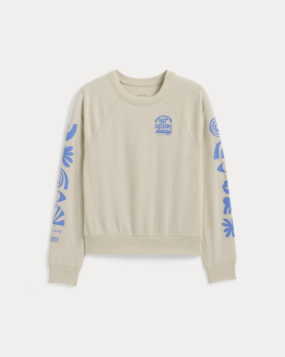 The Everlane x Parks Project Off-Duty Long-Sleeve Tee | Natural / Granada Sky Blue - Image 2