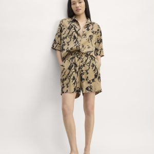 The Vacation Short | Black / Cornstalk Abstract