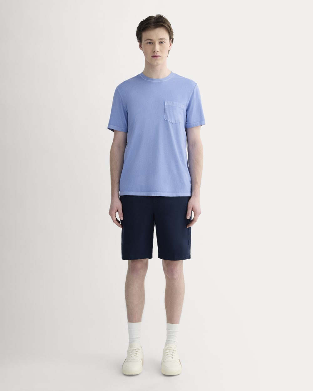 The Essential Organic Garment-Dyed Crew | Granada Sky Blue Garment Dye - Image 3