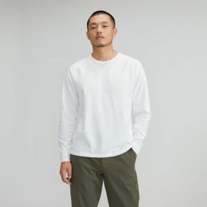 The Premium-Weight Long-Sleeve Crew | Uniform | White