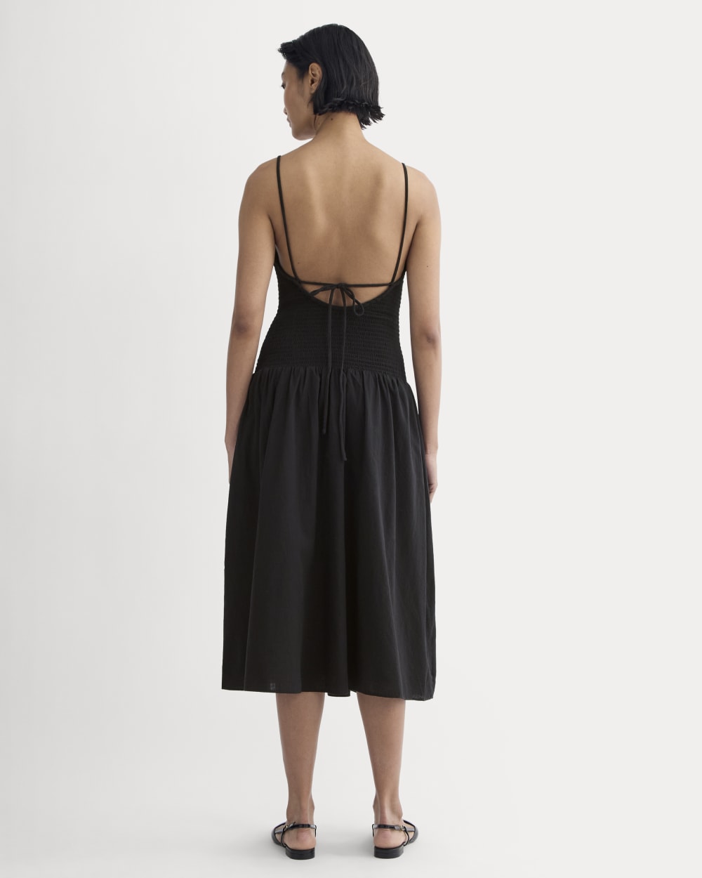 The Gauze Open-Back Dress | Black - Image 3