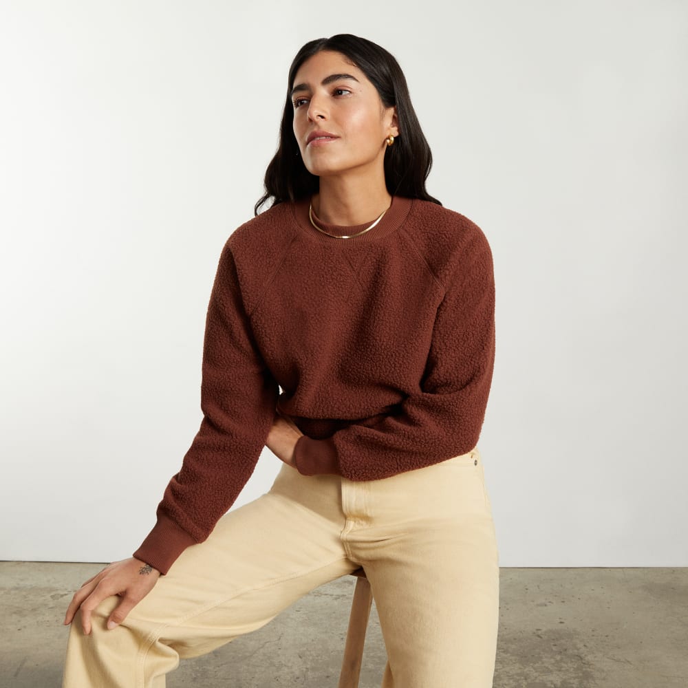 The ReNew Fleece Raglan Sweatshirt | Rosewood - Image 6