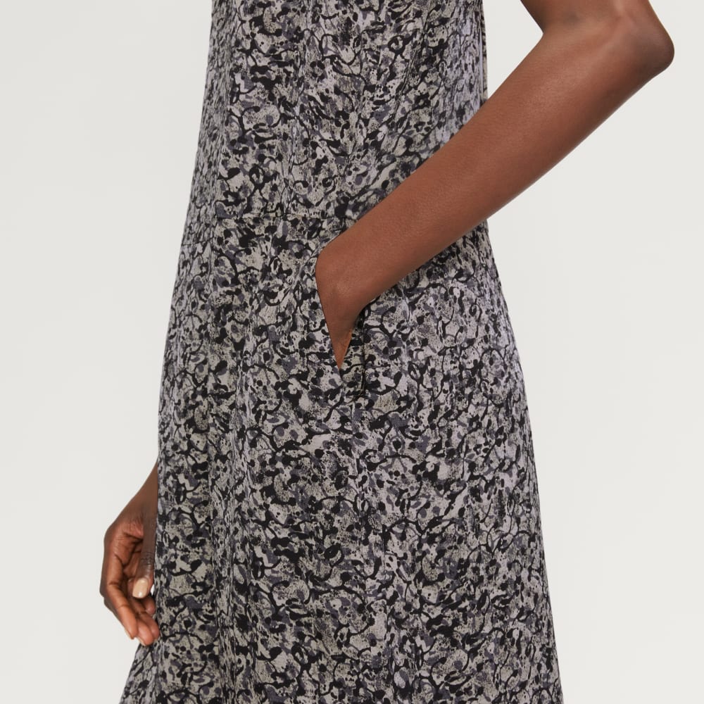 The Satin V-Neck Maxi Dress | Splatter - Image 6