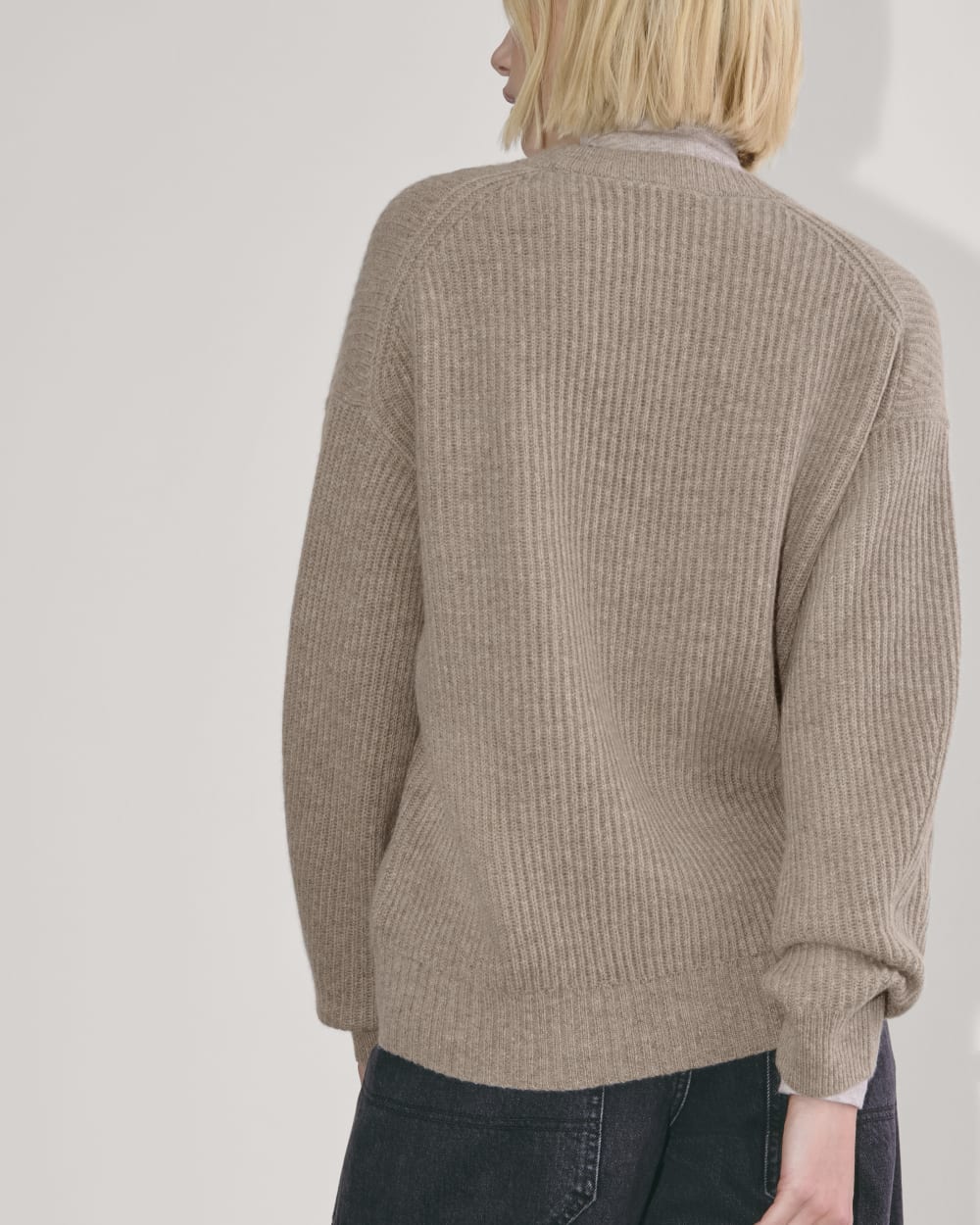 The Cocoon Crew in Wool Cashmere | Oatmeal - Image 6