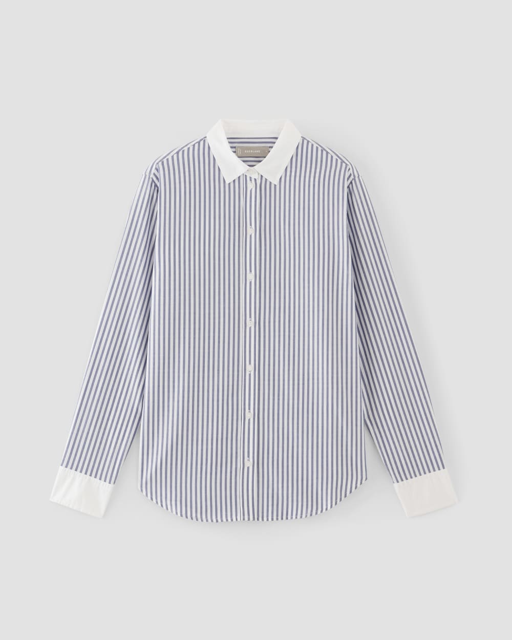 The Must-Have Shirt in Silky Cotton | Mariner Blue / White Stripe - Image 2
