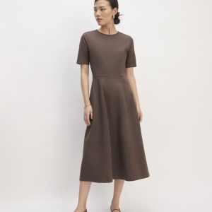 The Dream Short-Sleeve Dress | Earth Brown