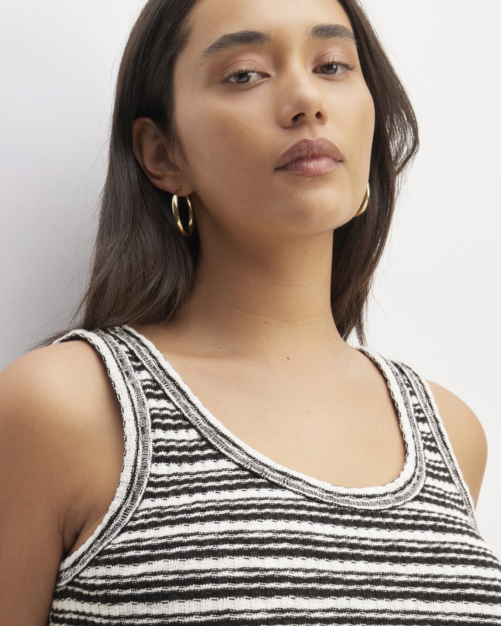 The Cozy Rib Tank | Bone / Black - Image 4