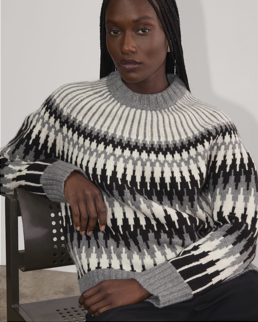 The Fair Isle Crew | Grey / Black Fair Isle - Image 3