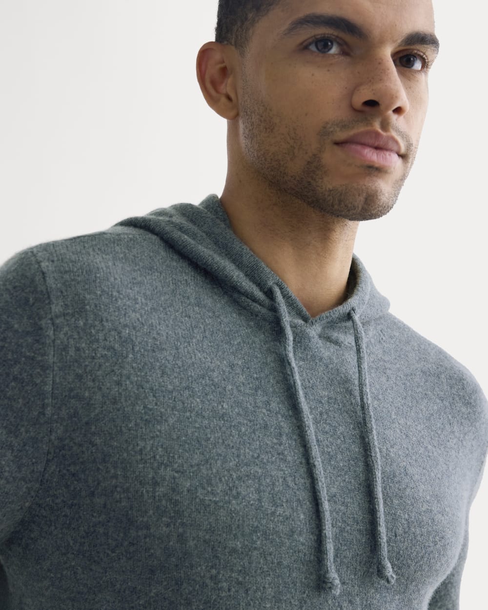 The Felted Merino Hoodie | Heather Midnight Navy - Image 4