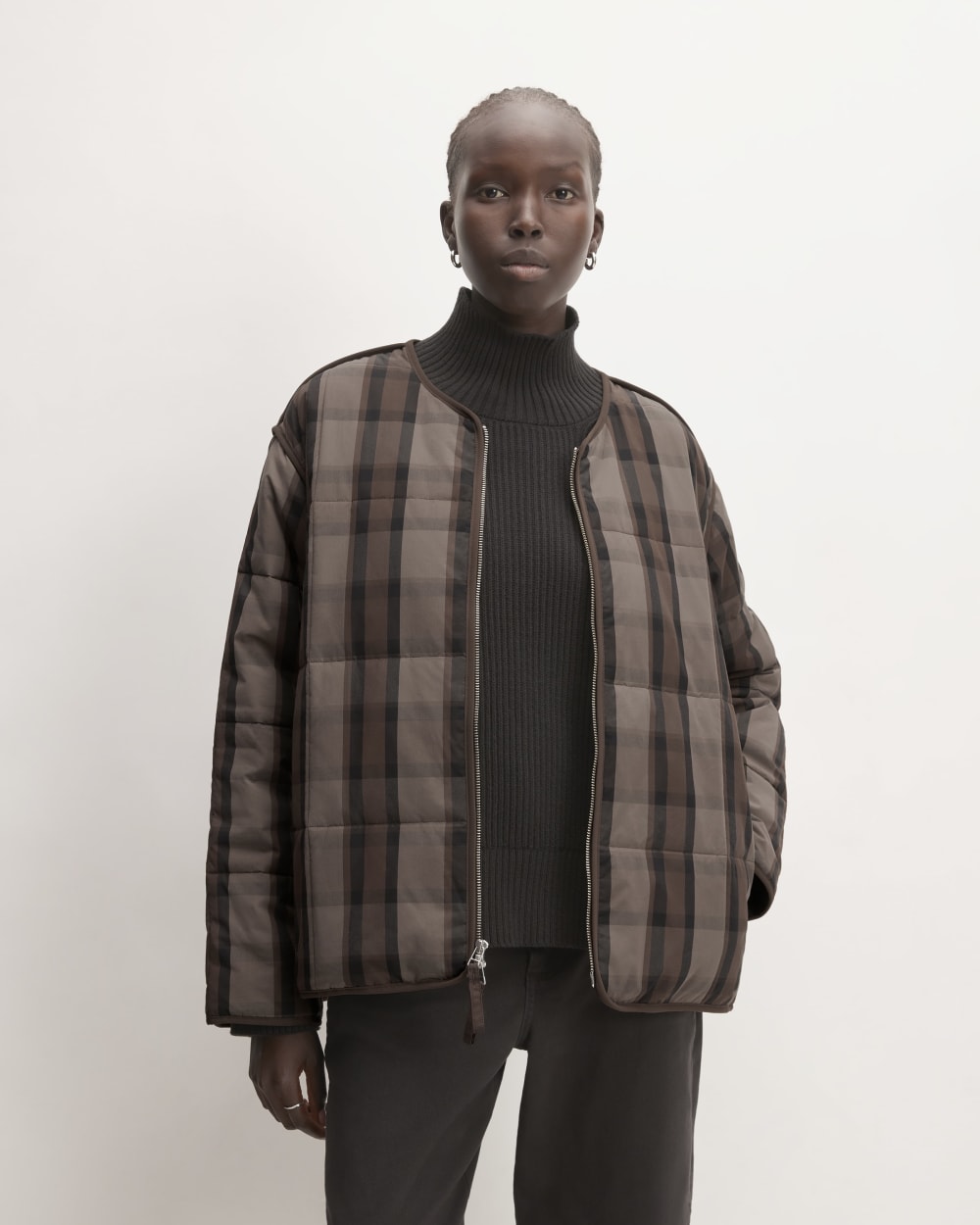 The Quilted Cotton Liner | Abalone / Black / Earth Brown